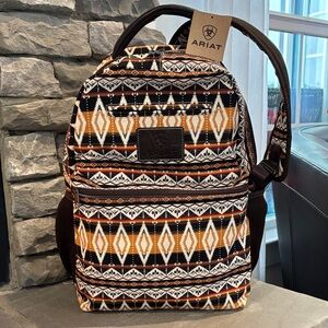 Ariat Southwest Diamond pattern,earthtone,laptop padded,3 zip,mesh side pockets